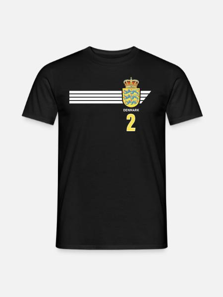 Dänemark Fussball Dänisches Wappen Flagge Dynamit - Mænd T-shirt - sort