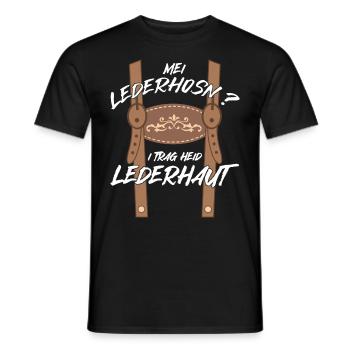 Bayrische Lederhosen Ersatz Hirsch Volksfest - Männer T-Shirt - Schwarz - Vorne - AI Model Male 178 light (178cm)