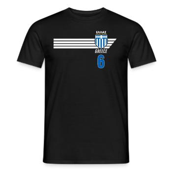 Greece Hellas Greece Greek Football - Men's T-Shirt - black - Front - AI Model Male 178 light (178cm)