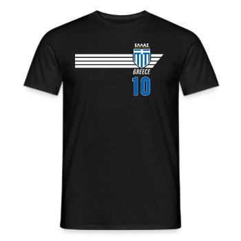Greece Hellas Greece Greek Football - Men's T-Shirt - black - Front - AI Model Male 178 light (178cm)