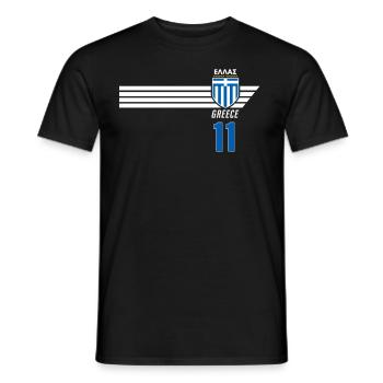 Greece Hellas Greece Greek Football - Men's T-Shirt - black - Front - AI Model Male 178 light (178cm)