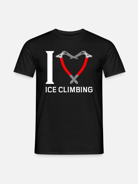 Ich Liebe Eisklettern Eiskletterer Eispickel - Männer T-Shirt - Schwarz