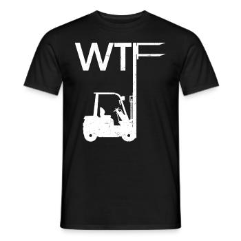 Forklift Warehousing Logistician Forklift Driver - Men's T-Shirt - black - Front - AI Model Male 178 light (178cm)