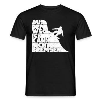Aus Dem Weg Ich Kann Nicht Bremsen Ski Alpin - Männer T-Shirt - Schwarz - Vorne - AI Model Male 178 light (178cm)