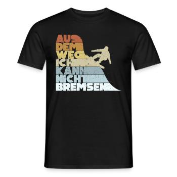 Aus Dem Weg Ich Kann Nicht Bremsen Ski Alpin - Männer T-Shirt - Schwarz - Vorne - AI Model Male 178 light (178cm)