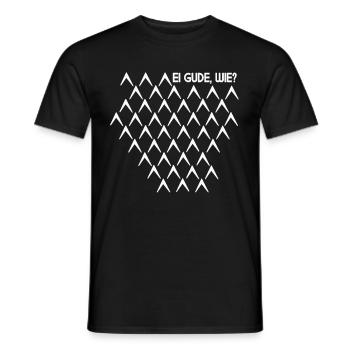 Egg gude as ribbed Abbelwoiglas pattern Cider - Men's T-Shirt - black - Front - AI Model Male 178 light (178cm)