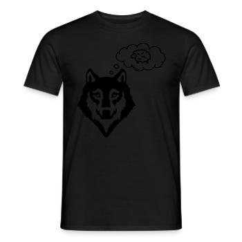 Wolf wishes - Men's T-Shirt - black - Front - AI Model Male 178 light (178cm)