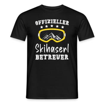 Offizieller Skihaserl Betreuer Skibunny Apres Ski - Männer T-Shirt - Schwarz - Vorne - AI Model Male 178 light (178cm)