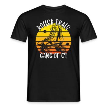 Rollschuhfahrer Rollerskates Rollschuh Gang 1969 - Männer T-Shirt - Schwarz - Vorne - AI Model Male 178 light (178cm)