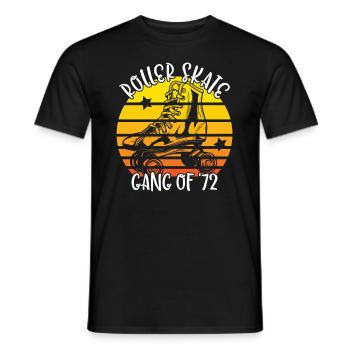 Rollschuhfahrer Rollerskates Rollschuh Gang 1972 - Männer T-Shirt - Schwarz - Vorne - AI Model Male 178 light (178cm)