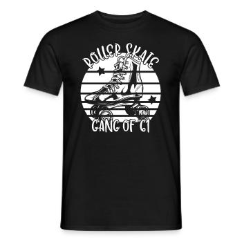 Rollschuhfahrer Rollerskates Rollschuh Gang 1961 - Männer T-Shirt - Schwarz - Vorne - AI Model Male 178 light (178cm)