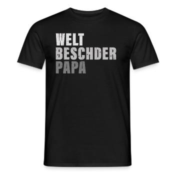 Welt Beschder Papa Bester Vater Schwäbisch Schwabe - Männer T-Shirt - Schwarz - Vorne - AI Model Male 178 light (178cm)