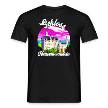Bayern Schloss Neuschwanstein Deutschland - Männer T-Shirt - Schwarz - Vorne - AI Model Male 178 light (178cm)