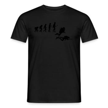 Evolution Tauchen Unterwasser Harpunen Taucher - Männer T-Shirt - Schwarz - Vorne - AI Model Male 178 light (178cm)
