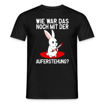 Sarkasmus Mörder Osterhase Auferstehung Halloween - Männer T-Shirt - Schwarz - Vorne - AI Model Male 178 light (178cm)