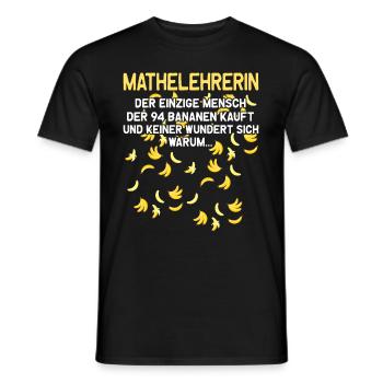 Mathelehrerin Mathematik Mathe Bananen Lehramt - Männer T-Shirt - Schwarz - Vorne - AI Model Male 178 light (178cm)