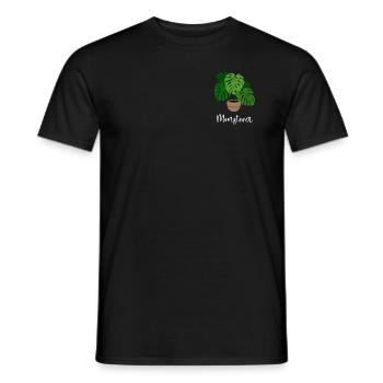 Monstera Flora Zimmerpflanze Gärtner - Männer T-Shirt - Schwarz - Vorne - AI Model Male 178 light (178cm)