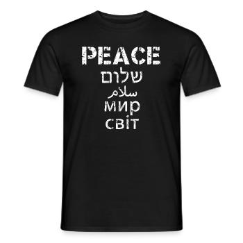 Peace for All People Pacifist Pacifism Demo - Men's T-Shirt - black - Front - AI Model Male 178 light (178cm)
