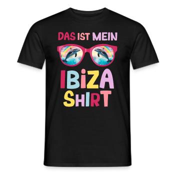 Delfin Sonnenbrille Urlaub Saufen Ibiza Party - Männer T-Shirt - Schwarz - Vorne - AI Model Male 178 light (178cm)