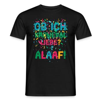 Ob ich Karneval Liebe Alaaf Fastnacht Konfetti - Männer T-Shirt - Schwarz - Vorne - AI Model Male 178 light (178cm)