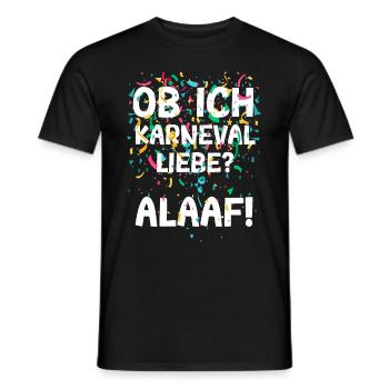 Whether I Love Carnival Alaaf Carnival Confetti - Men's T-Shirt - black - Front - AI Model Male 178 light (178cm)