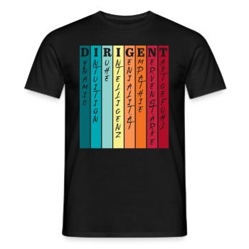 Conductor Characteristics Conductor Music Teacher - Men's T-Shirt - black - Front - AI Model Male 178 light (178cm)