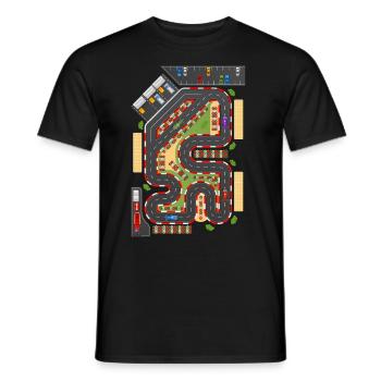 Road Landscape Road Traffic Highway Car - Men's T-Shirt - black - Front - AI Model Male 178 light (178cm)