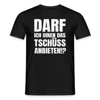 C’est drôle : Puis-je vous offrir l’ironie de l’adieu - T-shirt homme - noir - Devant - AI Model Male 178 light (178cm)