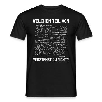 Qu’est-ce que vous ne comprenez pas de la part d’un biologiste chimiste - T-shirt homme - noir - Devant - AI Model Male 178 light (178cm)