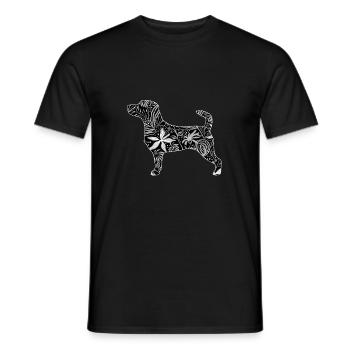 Blume JRT Glatt - Männer T-Shirt - Schwarz - Vorne - AI Model Male 178 light (178cm)