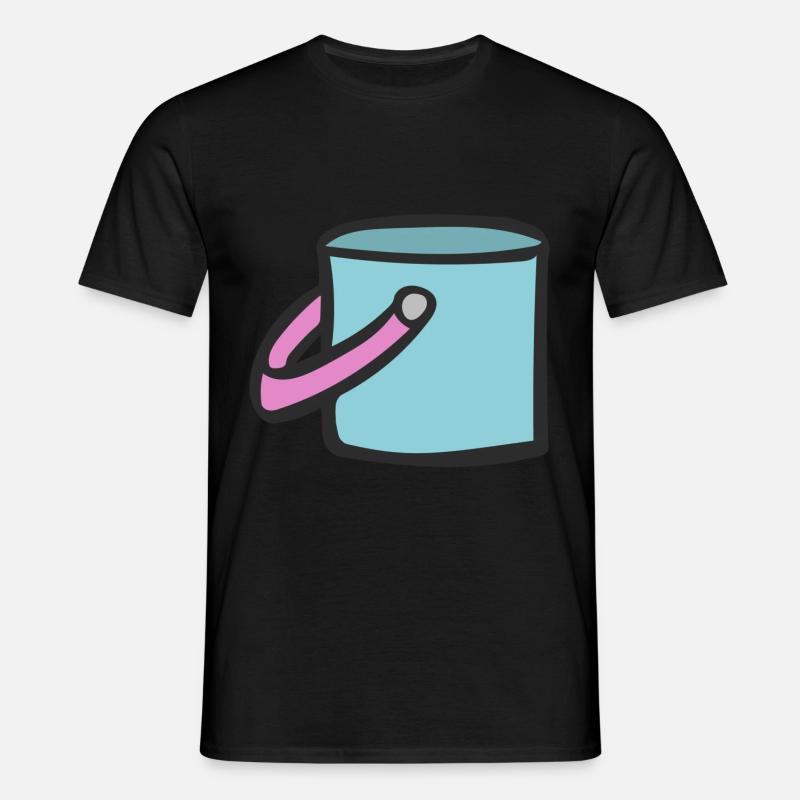 Eimer Haushalt Geschenk - Männer T-Shirt - Schwarz