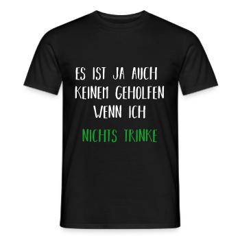 Alkohol | Spruch | Geschenkidee - Männer T-Shirt - Schwarz - Vorne - AI Model Male 178 light (178cm)