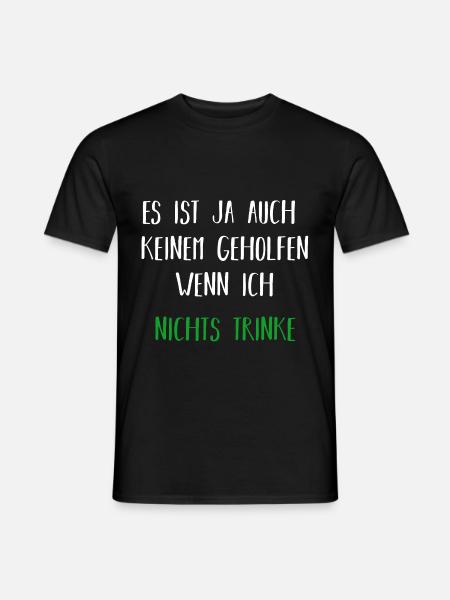 Alkohol | Spruch | Geschenkidee - Männer T-Shirt - Schwarz