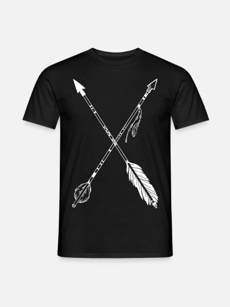 Indianer Pfeile - Männer T-Shirt - Schwarz