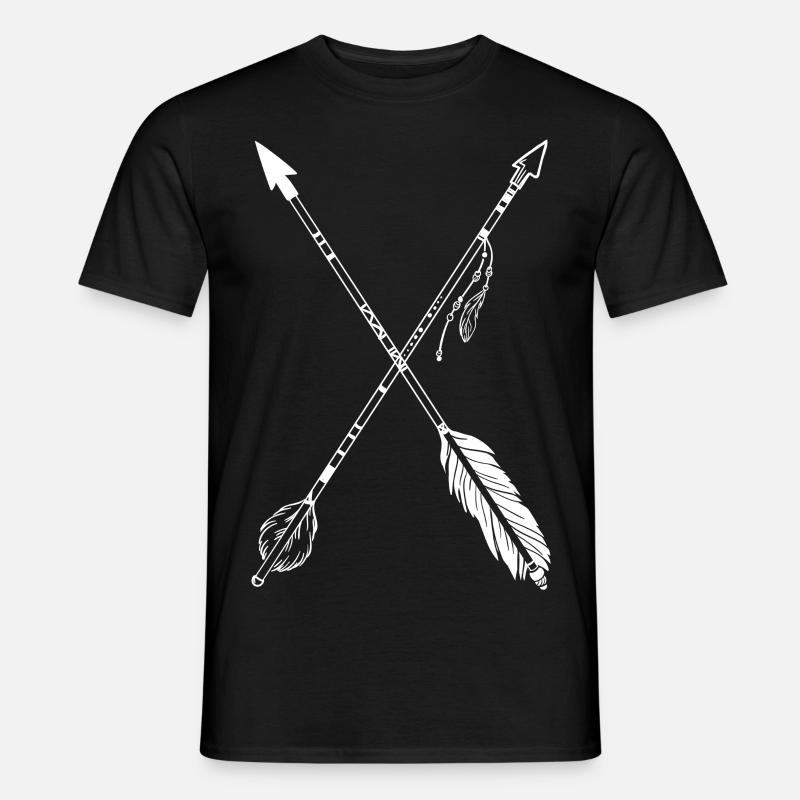 Indianer Pfeile - Männer T-Shirt - Schwarz