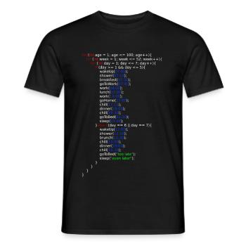 Ma vie - Java Code - T-shirt homme - noir - Devant - AI Model Male 178 light (178cm)