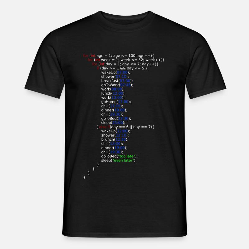 Ma vie - Java Code - T-shirt homme - noir
