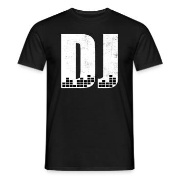 DJ Music House Techno Trance Headphones Music - Men's T-Shirt - black - Front - AI Model Male 178 light (178cm)