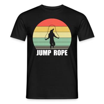 Saut à la corde à sauter Saut Vintage Retro - T-shirt homme - noir - Devant - AI Model Male 178 light (178cm)