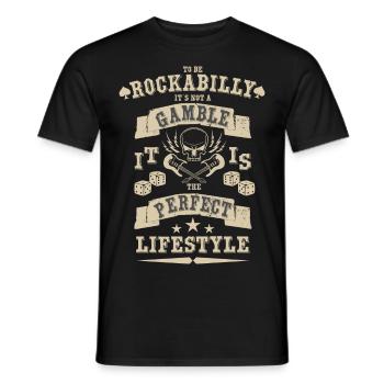 Style de vie rockabilly - T-shirt homme - noir - Devant - AI Model Male 178 light (178cm)