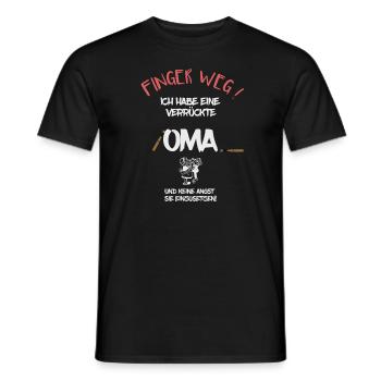 Verrückte Oma - Männer T-Shirt - Schwarz - Vorne - AI Model Male 178 light (178cm)