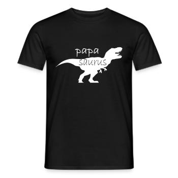 Papa Dino TRex look partenaire drôle cadeau - T-shirt homme - noir - Devant - AI Model Male 178 light (178cm)