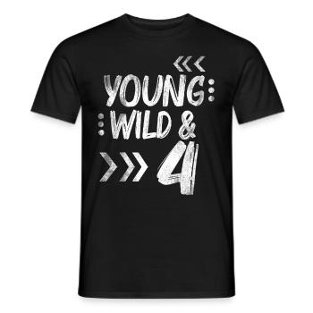 Geburtstag Vier Jahre 4 Geburtstag Geschenk Kinder - Männer T-Shirt - Schwarz - Vorne - AI Model Male 178 light (178cm)