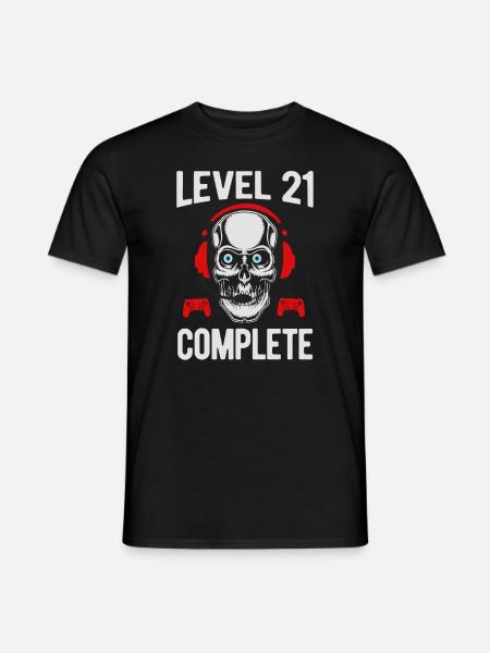 Gamer Gaming Gamer 21st birthday 21 years - Men's T-Shirt - black
