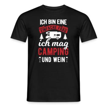 Camping Camper Wohnmobil Wein Weinfest Frauen - Männer T-Shirt - Schwarz - Vorne - AI Model Male 178 light (178cm)
