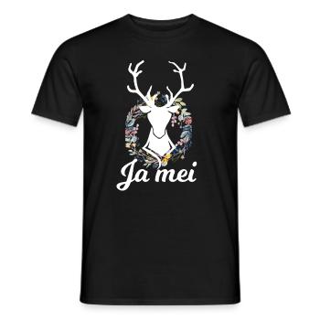 Bayer Bayern bayrisch Ja Mei Hirsch - Männer T-Shirt - Schwarz - Vorne - AI Model Male 178 light (178cm)