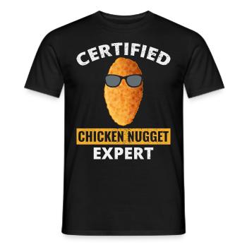Chicken Nuggets Fast Food Lustiger Spruch - Männer T-Shirt - Schwarz - Vorne - AI Model Male 178 light (178cm)