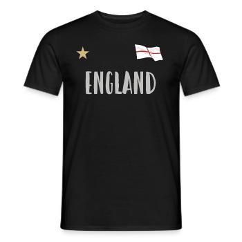 England Fußball Trikot Englische Flagge - Männer T-Shirt - Schwarz - Vorne - AI Model Male 178 light (178cm)