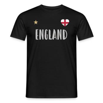 England Fußball Trikot Englische Flagge - Männer T-Shirt - Schwarz - Vorne - AI Model Male 178 light (178cm)