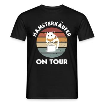 Shopping Shoppen Hamsterkäufer Humor Spruch Design - Männer T-Shirt - Schwarz - Vorne - AI Model Male 178 light (178cm)